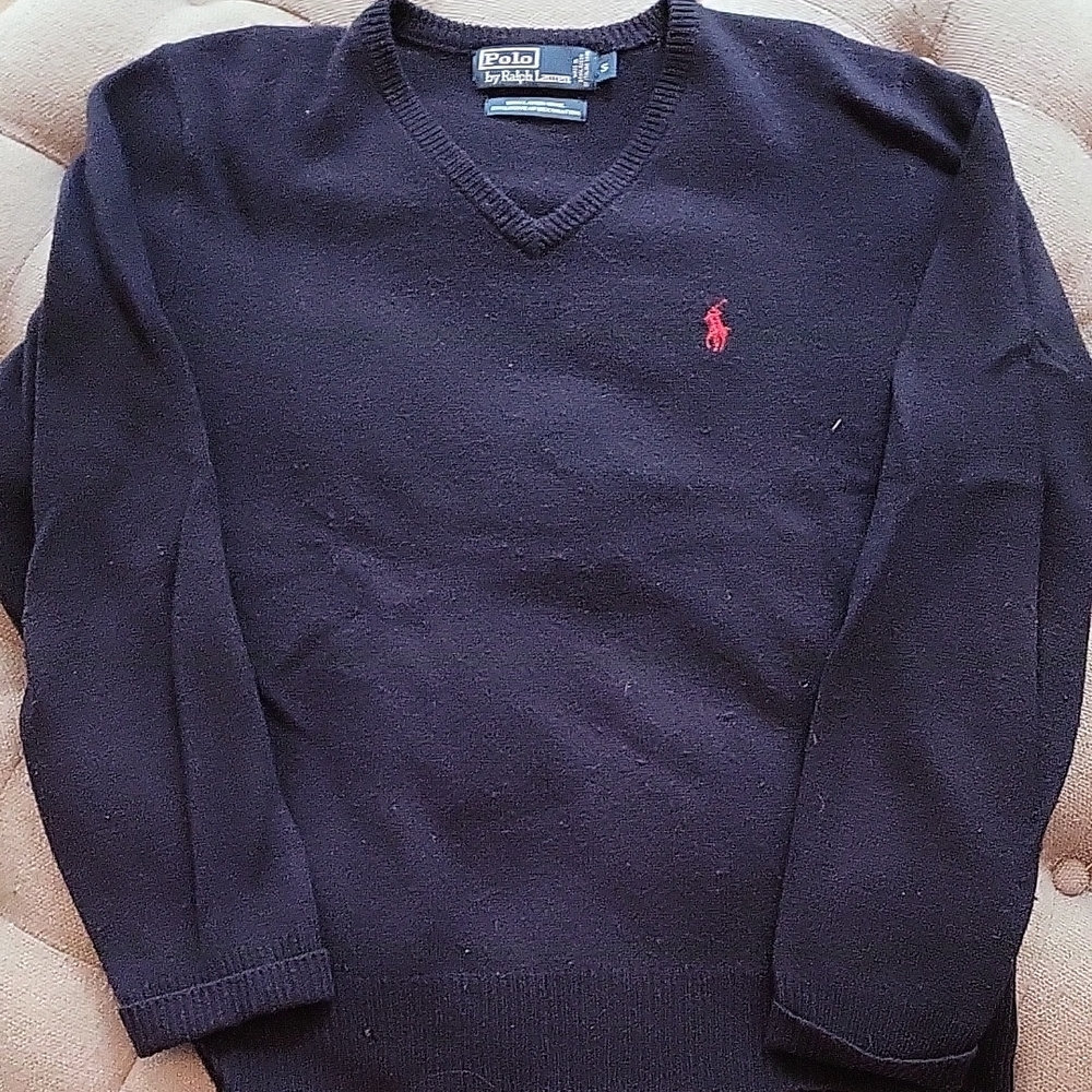 Polo by Ralph Lauren Men's V-Neck Black Sweater